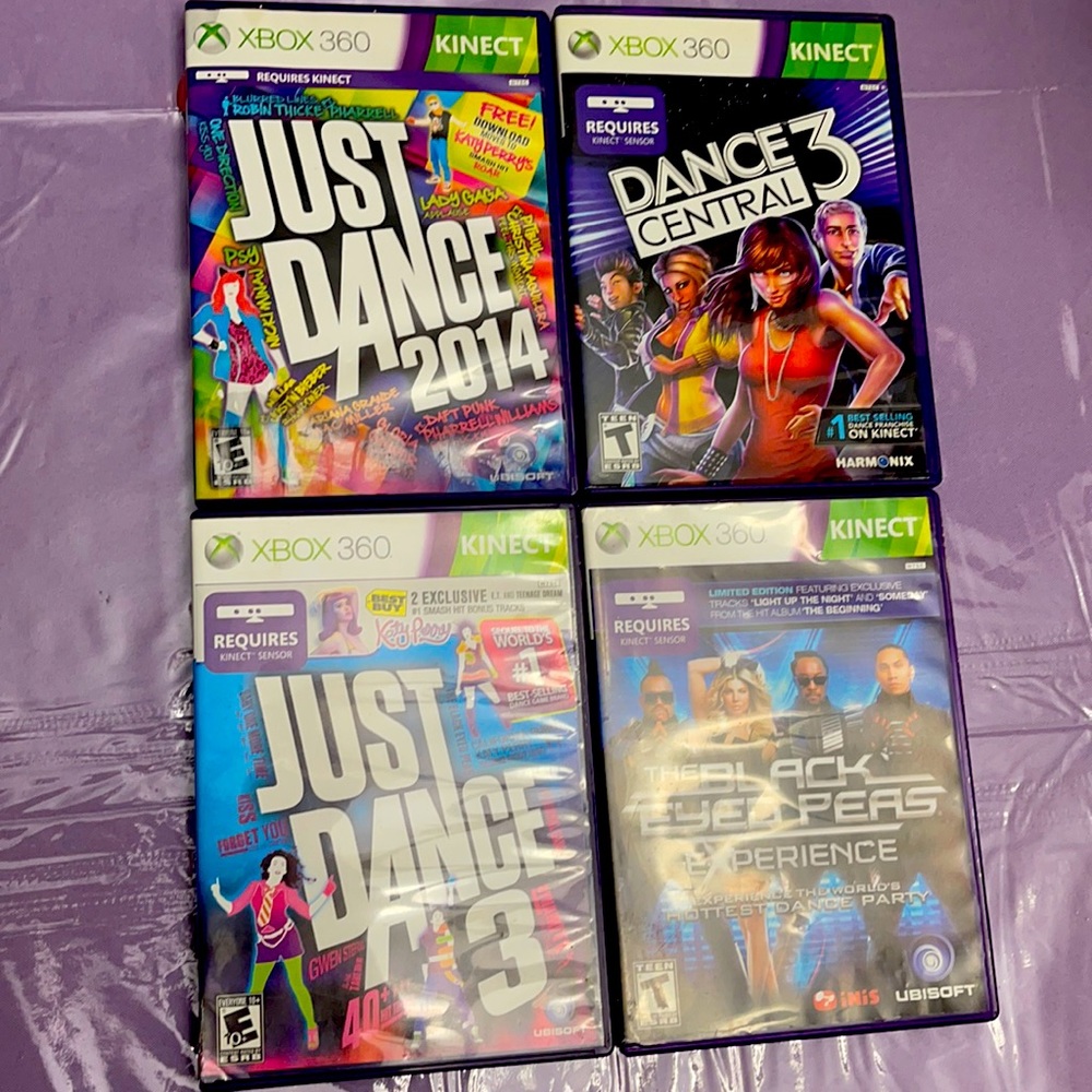 4 USED XBOX 360 Kinect Games